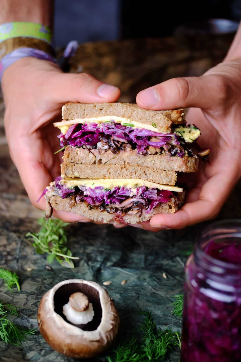 Vegan Reuben Sandwich – “Purple Rain edition” – SauerCrowd
