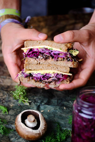 Vegan Reuben Sandwich – “Purple Rain edition”