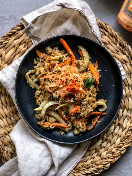 Asian Fried Rice With Kimchi Kraut